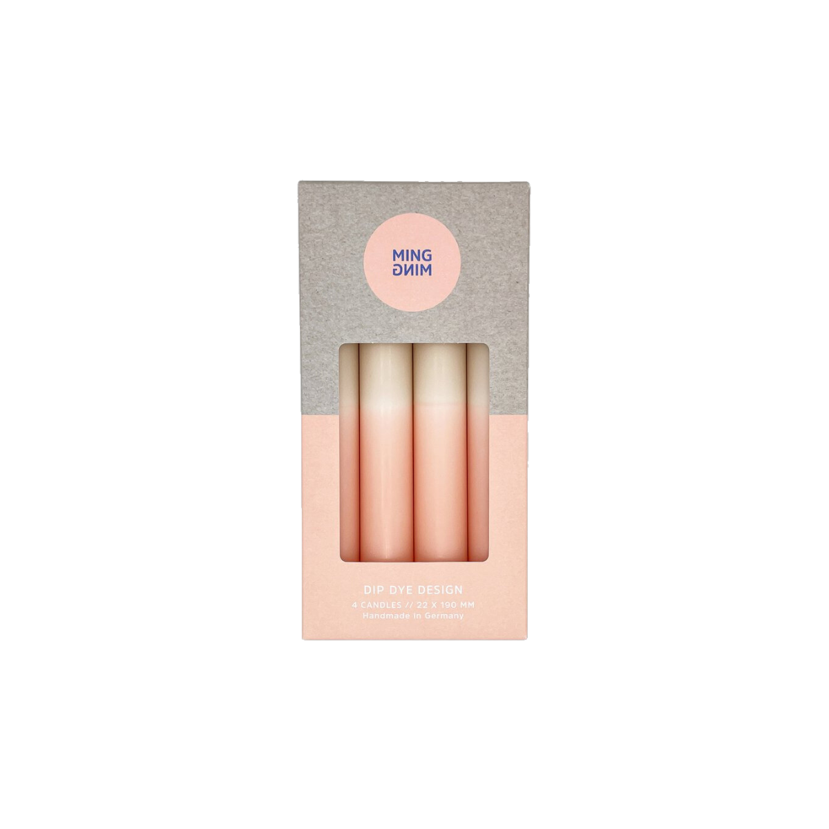 4er Bundle Dip Dye Kerze | Taupe & Blush