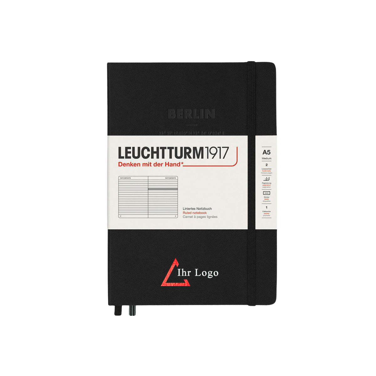 Notizbuch A5 Hardcover Berlin Limited Edition | Schwarz