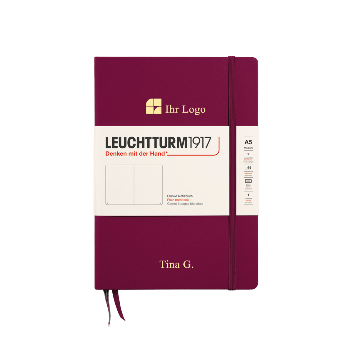 Notizbuch A5 Hardcover | Port Red