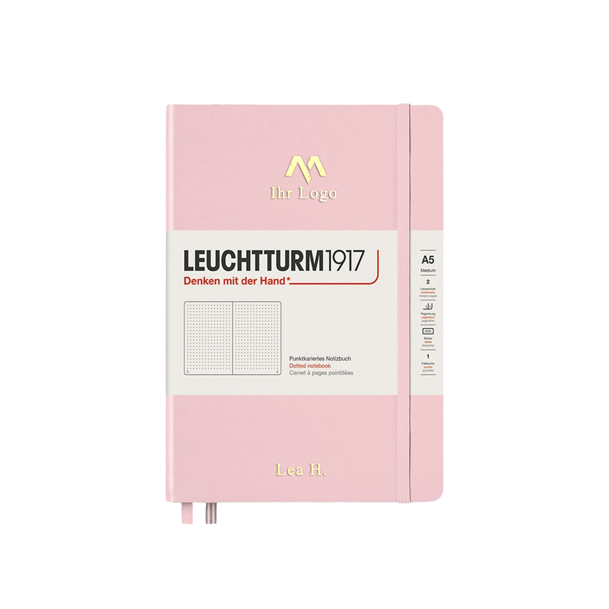Notizbuch A5 Hardcover | Puderrosa
