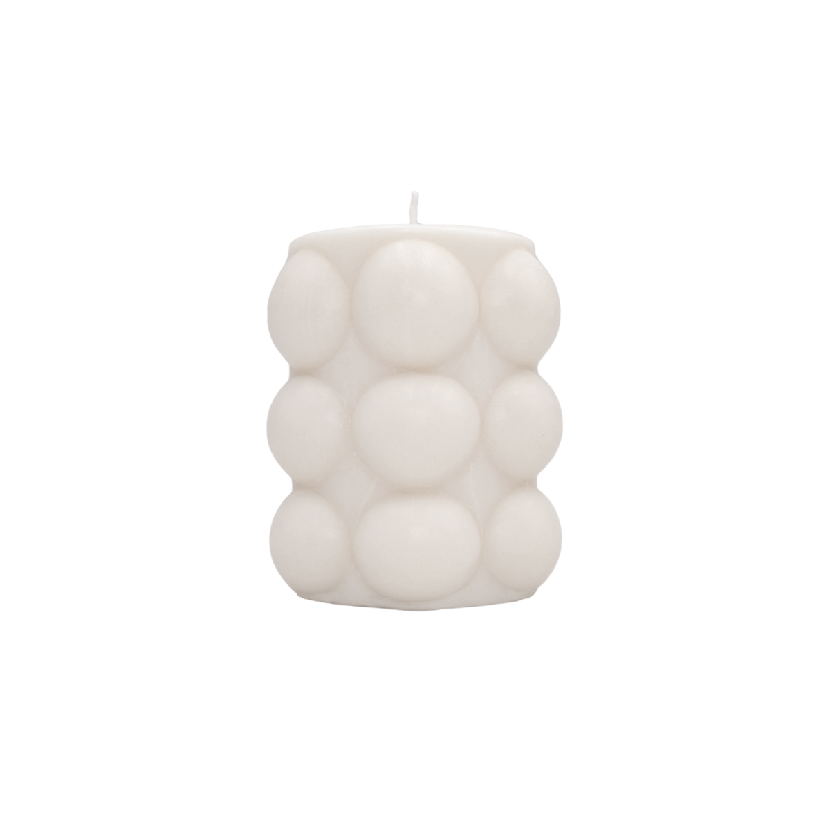 Round Bubble Candle | Weiß