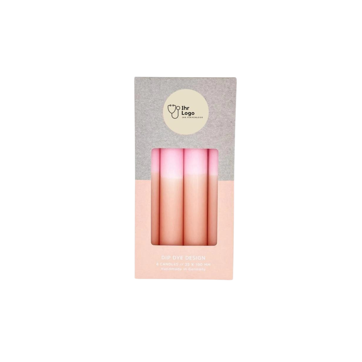 4er Bundle Dip Dye Kerze | Bubblegum & Blush